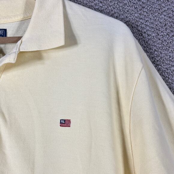 Polo Jeans Co. Ralph Lauren Polo Shirt Mens Large Yellow Short Sleeves Cotton‎ - Picture 4 of 9